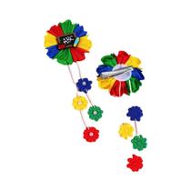 Clipe De Cabelo Em Forma De Flor Com Pérolas Falsas E Franjas Para Meninas, 2 Peças, Acessórios De