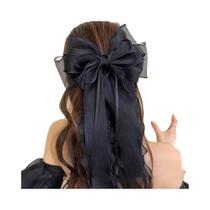 Clipe De Cabelo Feminino Com Laço De Renda Fofo E Fita Longa Para Acessórios De Natal, Dia Dos