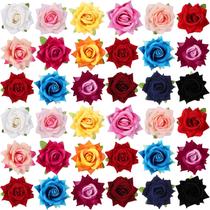 Clipe de cabelo Flower Waydress Waydress, 30 pacotes de 7 cm com 15 cores Clipe de cabelo Flower Waydress Waydress, 30 pacotes de 7 cm com 15 cores