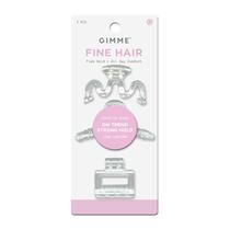 Clipe de cabelo GIMME Fine Hair Claw Clips Clear, pacote com 3 Clipe de cabelo GIMME Fine Hair Claw Clips Clear, pacote com 3