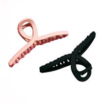 Clipe de cabelo GIMME Loop Claw Duo antiderrapante preto e castanho