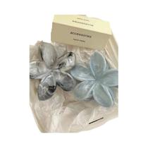 Clipe De Cabelo Grande Para Férias De Verão Na Praia, 2 Peças, Cor Bobo, Flor Acrílica, Acessórios