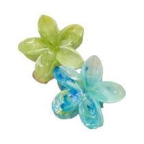 Clipe De Cabelo Grande Para Férias De Verão Na Praia, 2 Peças, Cor Bobo, Flor Acrílica, Acessórios