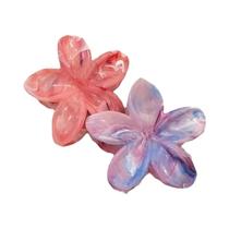 Clipe De Cabelo Grande Para Férias De Verão Na Praia, 2 Peças, Cor Bobo, Flor Acrílica, Acessórios