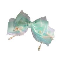 Clipe De Cabelo Lolita Rosa Com Laço Estilo Doce Kawaii Acessórios Para Cabelo