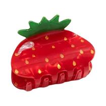 Clipe De Cabelo Mini Morango Fofo Para Mulheres, Acessório De Cabelo Fashion Para Penteados Meio