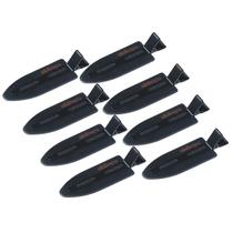 Clipe de cabelo minihope No Crease Styling Clips, 8 cm, preto, pacote com 8