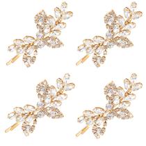 Clipe de cabelo Waydress Rhinestone Wedding Bridal Leaf Crystal Clipe de cabelo Waydress Rhinestone Wedding Bridal Leaf Crystal