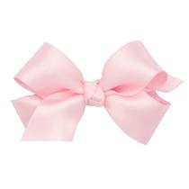Clipe de cabelo Wee Ones Mini French Satin Bow rosa claro