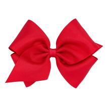 Clipe de cabelo Wee Ones Mini King Red Grosgrain Bow