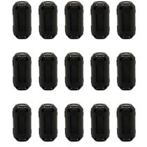 Clipe de cabo supressor de ruído RFI EMI com núcleo de anel de ferrite, 15 unidades