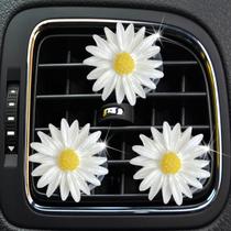 Clipe de carro Dreamxue Cute Daisies Car Charm Air Vent 3 unidades Clipe de carro Dreamxue Cute Daisies Car Charm Air Vent 3 unidades