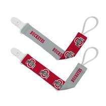Clipe de Chupeta BabyFanatic Ohio State Buckeyes - Pacote com 2 Clipe de Chupeta BabyFanatic Ohio State Buckeyes - Pacote com 2