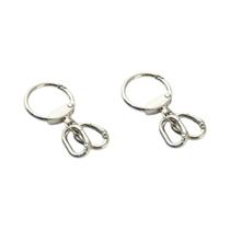 Clipe De Fecho Giratório De Metal 2 PCS, Fechos De Lagosta Com Anéis Para Chaveiro, Artesanato DIY