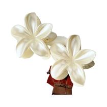 Clipe De Flor Sensível À Luz Branca, Clipe Tubarão, Acessório De Cabelo Simples Estilo Praia E Clipe De Flor Sensível À Luz Branca, Clipe Tubarão, Acessório De Cabelo Simples Estilo Praia E