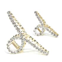 Clipe de garra de cabelo FAELBATY Diamond Metal para mulheres, 2 peças Clipe de garra de cabelo FAELBATY Diamond Metal para mulheres, 2 peças