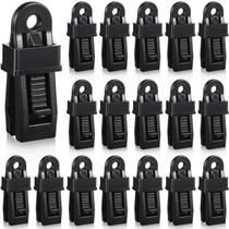 Clipe de lona Outus Crocodile Mouth multiuso, 20 unidades, preto