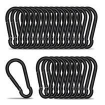 Clipe de mosquetão KINLINK preto de 2,75 polegadas Heavy Duty, pacote com 25
