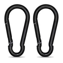 Clipe de mosquetão KINLINK preto Heavy Duty Spring Snap Hook de 14 cm