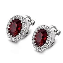 Clipe de Orelha com Halo de Cristal Austríaco - Banhado a Ouro Rosa 18K Clipe de Orelha com Halo de Cristal Austríaco - Banhado a Ouro Rosa 18K