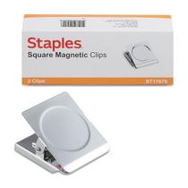 Clipe de papel magnético Staples 813391 17676, pacote com 3