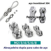 Clipe De Parafuso Duplo Em Aço Inoxidável M2-M8, 10 Peças, Clamps Para Cabo De Aço, Simples De Usar Clipe De Parafuso Duplo Em Aço Inoxidável M2-M8, 10 Peças, Clamps Para Cabo De Aço, Simples De Usar