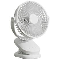 Clipe de ventilador de mesa em USB recarregável de 6 polegadas branco Clipe de ventilador de mesa em USB recarregável de 6 polegadas branco