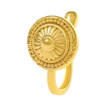 Clipe Em Forma De U Elegante Com Anel Geométrico Flor Piercing De Nariz Falso Joia Elegante