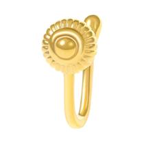 Clipe Em Forma De U Elegante Com Anel Geométrico Flor Piercing De Nariz Falso Joia Elegante