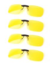 Clipe FIMOSON para visão noturna polarizada, clipe para óculos de direção noturna, bloqueador UV 400 para usar com óculos prescritos (pacote com 4) Clipe FIMOSON para visão noturna polarizada, clipe para óculos de direção noturna, bloqueador UV 400 para usar com óculos prescritos (pacote com 4)