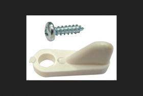 Clipe giratório de tela plana Barton Kramer Nylon White Hardware Clipe giratório de tela plana Barton Kramer Nylon White Hardware
