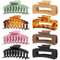 Clipe Hair Claw Clip LAXIZAR, pacote com 8, 11 cm, retangular para mulheres