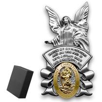 Clipe para viseira de carro Anwlki Guardian Angel Saint Christopher Clipe para viseira de carro Anwlki Guardian Angel Saint Christopher