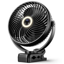 Clipe portátil para ventilador Koonie 10000mAh com lanterna LED de 8"