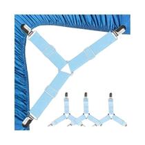 Clipes Ajustáveis Para Lençóis Em Triângulo, Suspensórios Para Lençóis Ajustados, Grampas Para