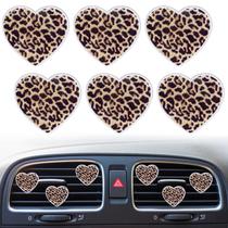 Clipes Aromatizadores para Saída de Ar do Carro Xinjincang Leopardo Coração 6 Peças Clipes Aromatizadores para Saída de Ar do Carro Xinjincang Leopardo Coração 6 Peças