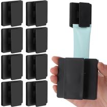 Clipes autoadesivos Briwooody, 8 peças para porta-toalhas, preto