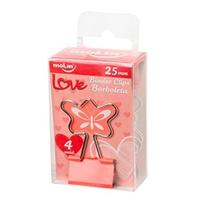 Clipes Binder 25 Mm Molin Borboleta C/ 4 Unidades