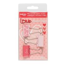 Clipes Binder 32 Mm Molin Love C/ 3 Unidades Clipes Binder 32 Mm Molin Love C/ 3 Unidades