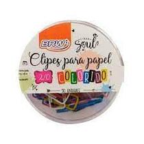 CLIPES COLORIDOS BRW - Pote com 50 Unidades CLIPES COLORIDOS BRW - Pote com 50 Unidades