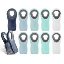 Clipes de bolsa COOK WITH COLOR 10 unidades para armazenamento de alimentos, vedação hermética Clipes de bolsa COOK WITH COLOR 10 unidades para armazenamento de alimentos, vedação hermética