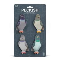 Clipes de bolsa magnéticos genuínos Fred PECKISH Pigeon, conjunto de 4