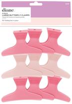 Clipes de borboleta Diane Frosty grandes, cores variadas (9/bolsa)