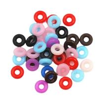 Clipes De Borracha Brancos, Rosas E Pretos, 20 Peças, Contas De Segurança Para Pulseiras E Colares