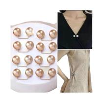 Clipes De Broche Duplo Com Pérolas Para Mulheres, 8 Peças, Acessórios De Moda Antiderrapantes Para Clipes De Broche Duplo Com Pérolas Para Mulheres, 8 Peças, Acessórios De Moda Antiderrapantes Para