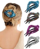 Clipes de cabelo AWAYTR French Concord Curved 4 unidades para mulheres