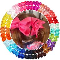 Clipes de cabelo BBGifts Baby Girls Fita de gorgorão 11 cm 25 cores
