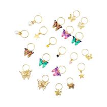 Clipes De Cabelo Borboleta Coloridos Com Cristais E Pérolas - 20 Peças De Acessórios Para Dreadlocks Clipes De Cabelo Borboleta Coloridos Com Cristais E Pérolas - 20 Peças De Acessórios Para Dreadlocks