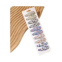 Clipes De Cabelo Bordados Para Bebê Menina Recém-Nascida 10Pcs/Conjunto Acessórios De Cabelo Fashion