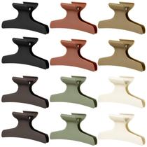 Clipes de cabelo Butterfly Batiyeer, 12 peças para mulheres, cor Morandi